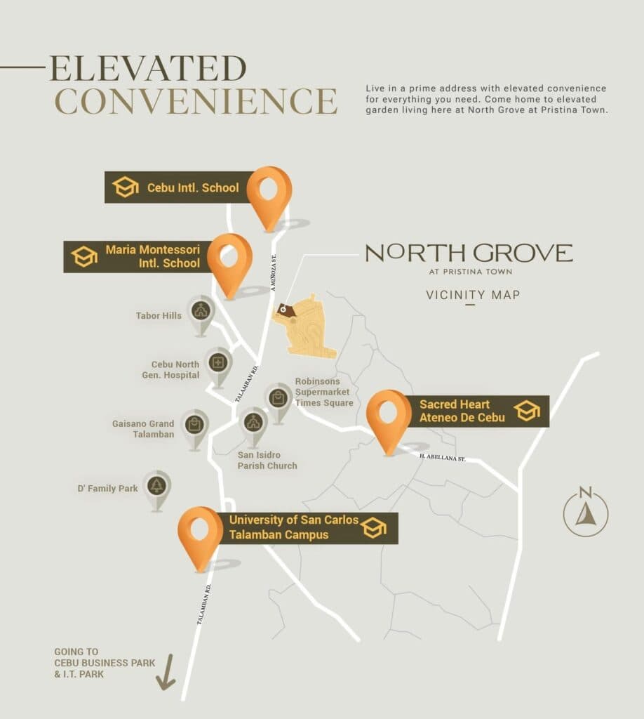 North Grove at Pristina Town Location Map